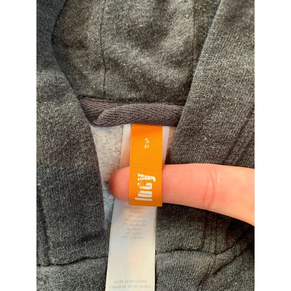 Fitted Gray Lucy Zip-Up Hooded Sweatshirt - Picture 3 of 4